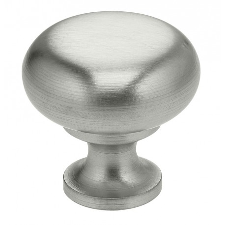 Omnia 9100-30 Knob 1-3/16" Simple Brused Stainless Steel Finished Cabinet Knobs (US32D)