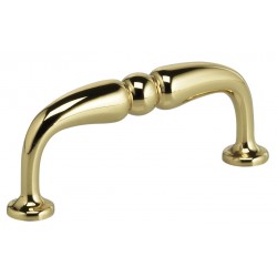 Omnia 9431-76 Pull 3" Solid Brass Cabinet Hardware