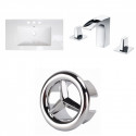 American Imaginations AI-24117 32-in. W 3H8-in. Ceramic Top Set In White Color - CUPC Faucet Incl.