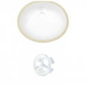 American Imaginations AI-20351 19.5-in. W CUPC Oval Undermount Sink Set In White - White Hardware