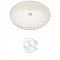 American Imaginations AI-20399 19.75-in. W Oval Undermount Sink Set In Biscuit - White Hardware