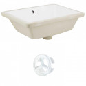 American Imaginations AI-20423 18.25-in. W Rectangle Undermount Sink Set In White - White Hardware