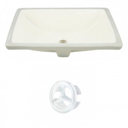American Imaginations AI-20431 20.75-in. W Rectangle Undermount Sink Set In Biscuit - White Hardware