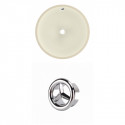 American Imaginations AI-20453 16-in. W Round Undermount Sink Set In Biscuit - Chrome Hardware