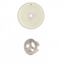 American Imaginations AI-20456 16-in. W Round Undermount Sink Set In Biscuit - Brushed Nickel Hardware