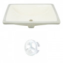American Imaginations AI-20471 18.25-in. W CUPC Rectangle Undermount Sink Set In Biscuit - White Hardware