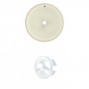 American Imaginations AI-20495 15.5-in. W CUPC Round Undermount Sink Set In Biscuit - White Hardware