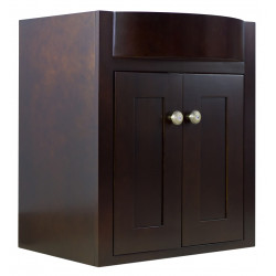 American Imaginations AI-340 24.25-in. W 21-in. D Transitional Wall Mount Birch Wood-Veneer Vanity Base Only In Coffee