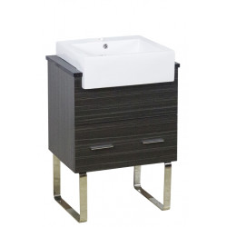 American Imaginations AI-19587 22.75-in. W 18-in. D Modern Plywood-Melamine Vanity Base Set Only In Dawn Grey