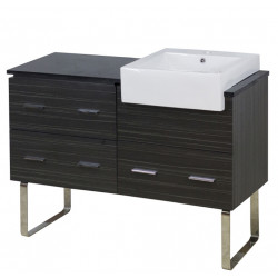 American Imaginations AI-19596 46-in. W 18-in. D Modern Plywood-Melamine Vanity Base Set Only In Dawn Grey