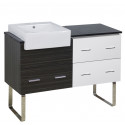 American Imaginations AI-19601 46-in. W 18-in. D Modern Plywood-Melamine Vanity Base Set Only In White-Dawn Grey