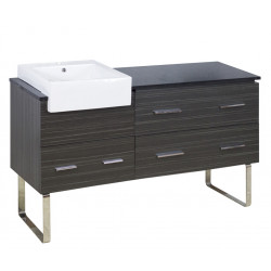 American Imaginations AI-19608 57.75-in. W 18-in. D Modern Plywood-Melamine Vanity Base Set Only In Dawn Grey