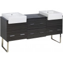 American Imaginations AI-19616 68.75-in. W 18-in. D Modern Plywood-Melamine Vanity Base Set Only In Dawn Grey