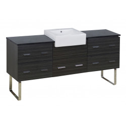 American Imaginations AI-19620 69.25-in. W 18-in. D Modern Plywood-Melamine Vanity Base Set Only In Dawn Grey