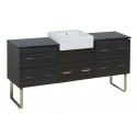 American Imaginations AI-19620 69.25-in. W 18-in. D Modern Plywood-Melamine Vanity Base Set Only In Dawn Grey
