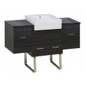 American Imaginations AI-19624 50.75-in. W 18-in. D Modern Plywood-Melamine Vanity Base Set Only In Dawn Grey