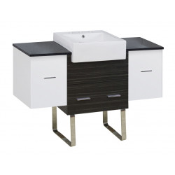 American Imaginations AI-19625 50.75-in. W 18-in. D Modern Plywood-Melamine Vanity Base Set Only In White-Dawn Grey
