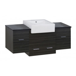 American Imaginations AI-19626 50.75-in. W 18-in. D Modern Wall Mount Plywood-Melamine Vanity Base Set Only In Dawn Grey