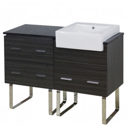 American Imaginations AI-19632 46-in. W 18-in. D Modern Plywood-Melamine Vanity Base Set Only In Dawn Grey