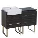 American Imaginations AI-19634 46-in. W 18-in. D Modern Plywood-Melamine Vanity Base Set Only In Dawn Grey