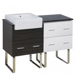 American Imaginations AI-19635 46-in. W 18-in. D Modern Plywood-Melamine Vanity Base Set Only In White-Dawn Grey
