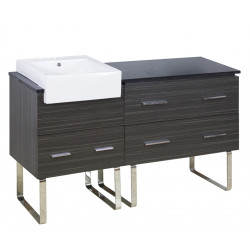 American Imaginations AI-19638 57.75-in. W 18-in. D Modern Plywood-Melamine Vanity Base Set Only In Dawn Grey
