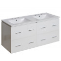 American Imaginations AI-18904 48-in. W Wall Mount White Vanity Set For 3H8-in. Drilling