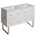 American Imaginations AI-18919 48-in. W Floor Mount White Vanity Set For 3H8-in. Drilling