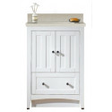 American Imaginations AI-19346 23.75-in. W Floor Mount White Vanity Set For 1 Hole Drilling Beige Top White UM Sink