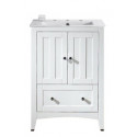 American Imaginations AI-19353 23.5-in. W Floor Mount White Vanity Set For 3H8-in. Drilling