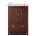 American Imaginations AI-19365 23.75-in. W Floor Mount Walnut Vanity Set For 3H8-in. Drilling