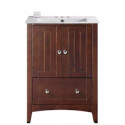 American Imaginations AI-19375 23.75-in. W Floor Mount Walnut Vanity Set For 3H4-in. Drilling