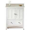 American Imaginations AI-19385 30.5-in. W Floor Mount White Vanity Set For 1 Hole Drilling Beige Top White UM Sink