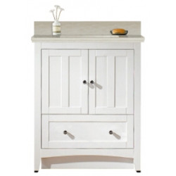 American Imaginations AI-19389 30.5-in. W Floor Mount White Vanity Set For 3H4-in. Drilling Beige Top White UM Sink