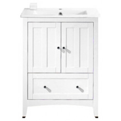 American Imaginations AI-19391 30-in. W Floor Mount White Vanity Set For 1 Hole Drilling