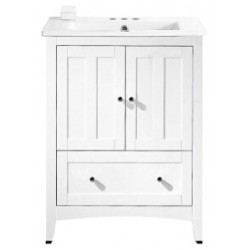 American Imaginations AI-19393 30-in. W Floor Mount White Vanity Set For 3H4-in. Drilling