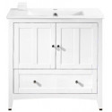 American Imaginations AI-19427 35.5-in. W Floor Mount White Vanity Set For 1 Hole Drilling