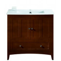 American Imaginations AI-19445 35.5-in. W Floor Mount Walnut Vanity Set For 1 Hole Drilling