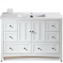American Imaginations AI-19454 48-in. W Floor Mount White Vanity Set For 1 Hole Drilling