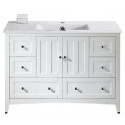 American Imaginations AI-19463 48-in. W Floor Mount White Vanity Set For 1 Hole Drilling