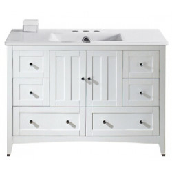 American Imaginations AI-19465 48-in. W Floor Mount White Vanity Set For 3H4-in. Drilling