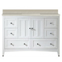 American Imaginations AI-19468 47.6-in. W Floor Mount White Vanity Set For 3H8-in. Drilling Beige Top White UM Sink
