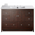 American Imaginations AI-19473 48-in. W Floor Mount Walnut Vanity Set For 3H8-in. Drilling