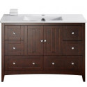 American Imaginations AI-19481 48-in. W Floor Mount Walnut Vanity Set For 1 Hole Drilling