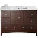 American Imaginations AI-19483 48-in. W Floor Mount Walnut Vanity Set For 3H4-in. Drilling
