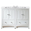 American Imaginations AI-19491 48-in. W Floor Mount White Vanity Set For 3H8-in. Drilling