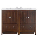 American Imaginations AI-19510 48-in. W Floor Mount Walnut Vanity Set For 3H4-in. Drilling