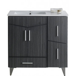 American Imaginations AI-19567 35.5-in. W Floor Mount Dawn Grey Vanity Set For 1 Hole Drilling