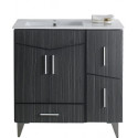 American Imaginations AI-19567 35.5-in. W Floor Mount Dawn Grey Vanity Set For 1 Hole Drilling