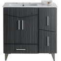 American Imaginations AI-19568 35.5-in. W Floor Mount Dawn Grey Vanity Set For 3H8-in. Drilling